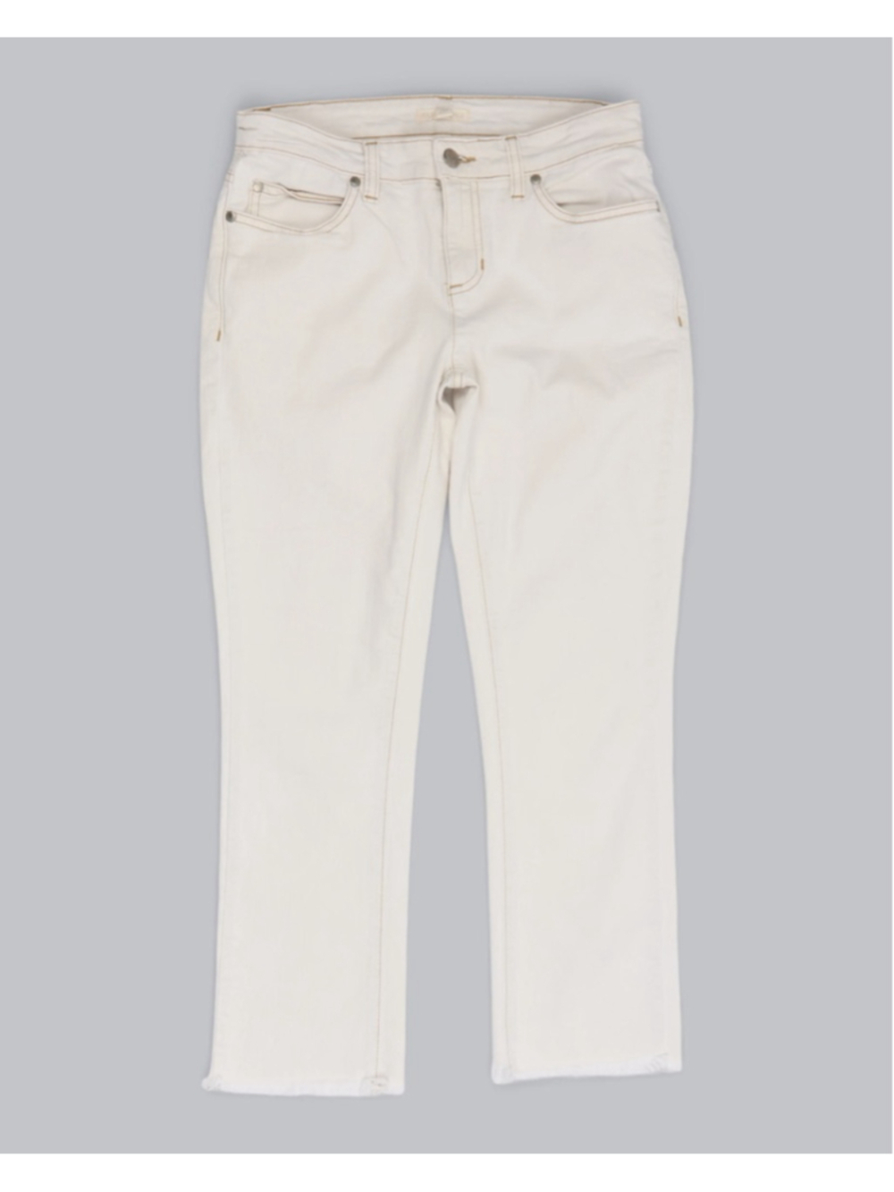 Women's Eileen Fisher Straight Leg Jeans in Off-White, Size 8